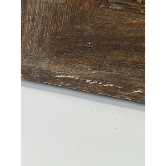 TEXAS ARTIST M. VERMILLION SIGNED OIL LANDSCAPE PAINTING-CABIN YELLOW SKY TREES - Picture 11 of 14